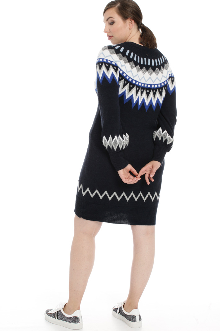 Jacquard dress in alpaca Intrend Jacquard dress in alpaca Intrend