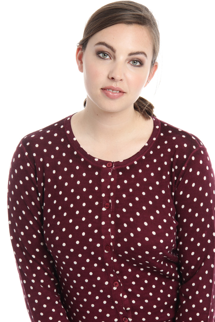 Printed wool cardigan Intrend Printed wool cardigan Intrend