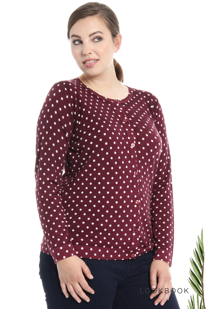 Printed wool cardigan Intrend Printed wool cardigan Intrend