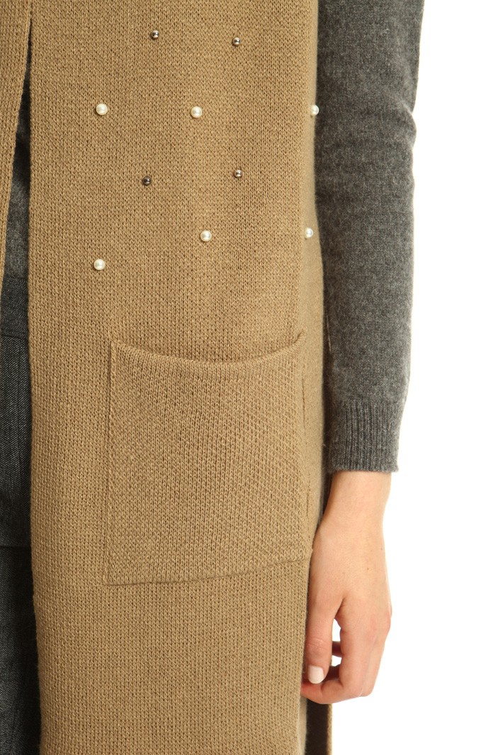 Knitted vest with beads Intrend Knitted vest with beads Intrend