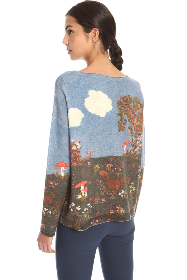Printed wool sweater Intrend Printed wool sweater Intrend
