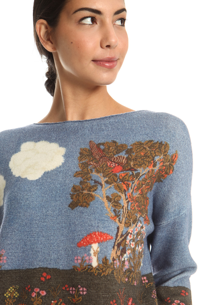 Printed wool sweater Intrend Printed wool sweater Intrend