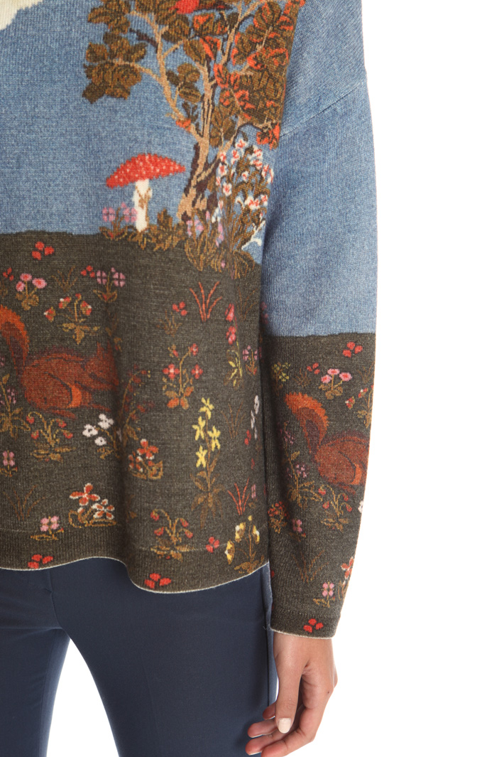 Printed wool sweater Intrend Printed wool sweater Intrend