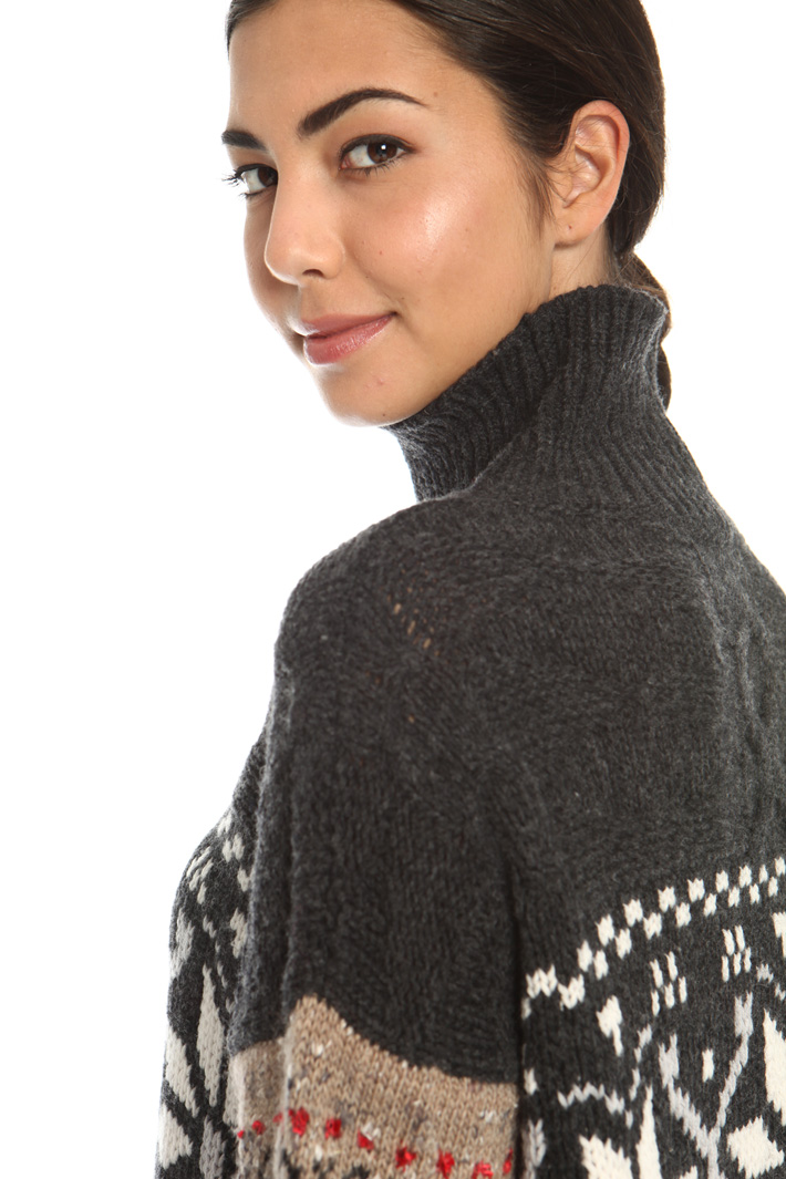 Wool jacquard pullover Intrend Wool jacquard pullover Intrend