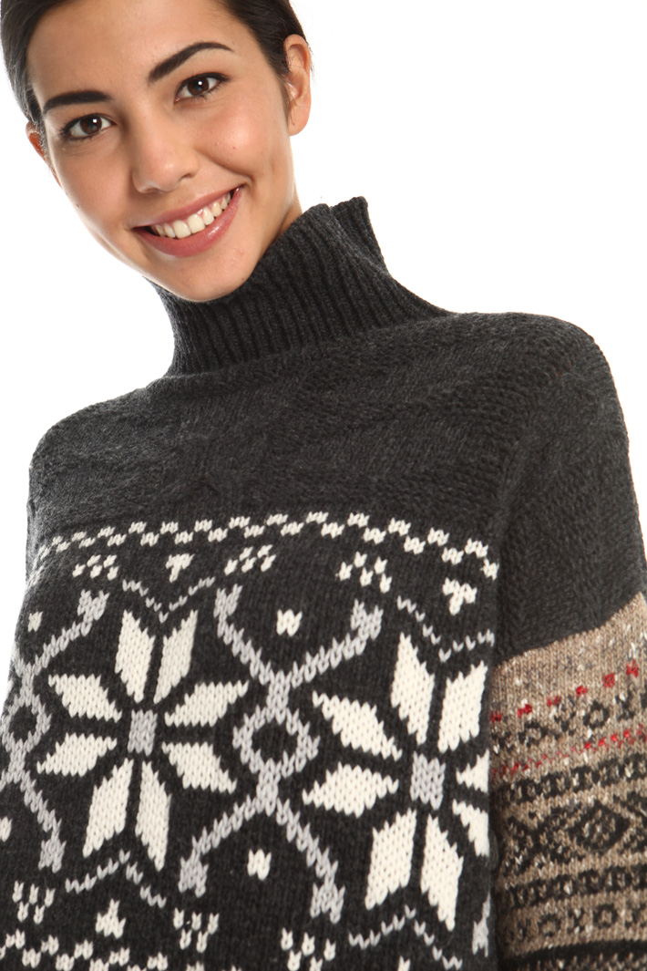 Wool jacquard pullover Intrend Wool jacquard pullover Intrend