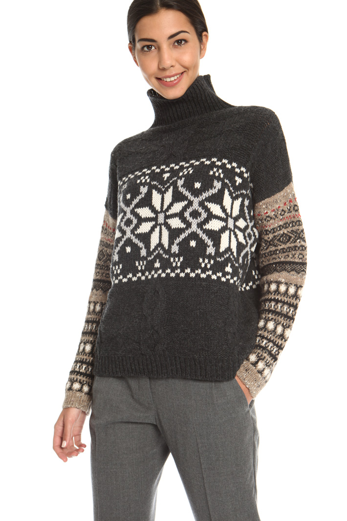 Wool jacquard pullover Intrend Wool jacquard pullover Intrend