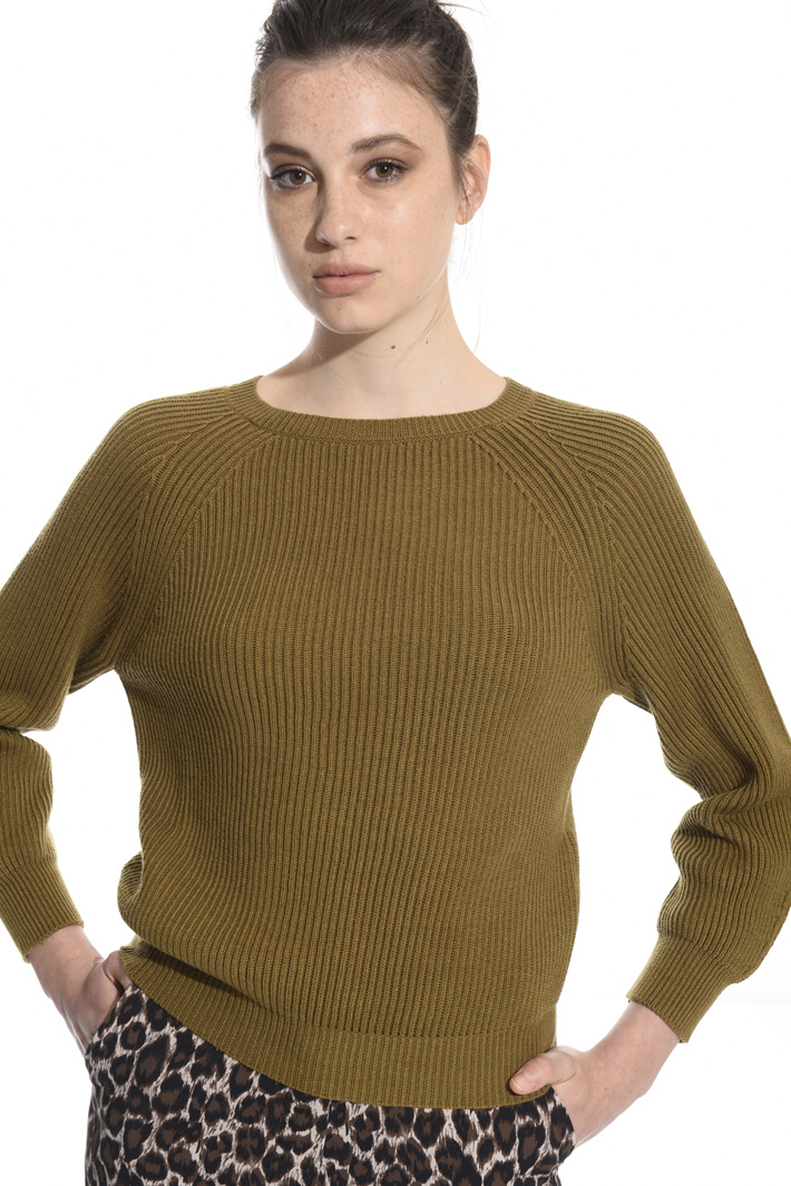 Wool and cotton blend sweater Intrend Wool and cotton blend sweater Intrend