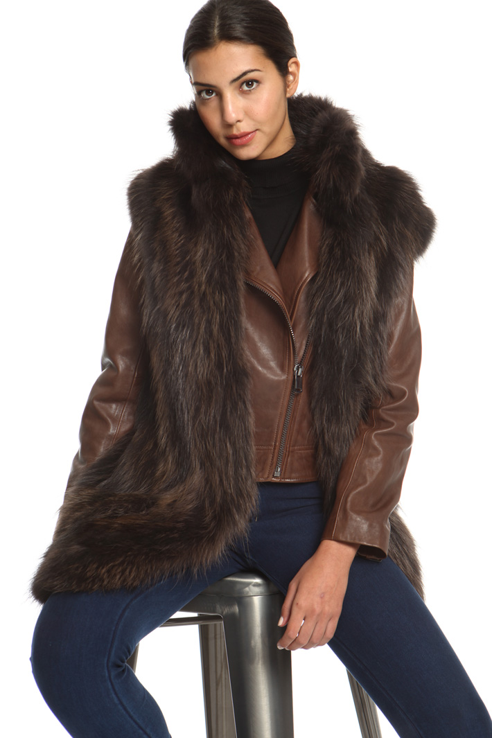 High neck fur vest Intrend High neck fur vest Intrend