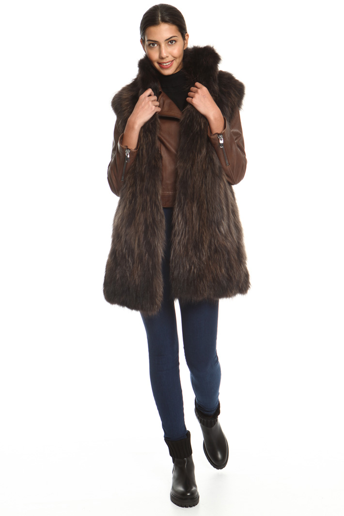 High neck fur vest Intrend High neck fur vest Intrend