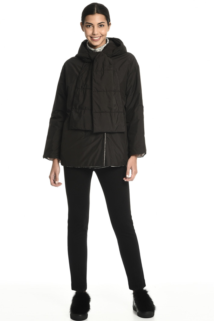Puffer jacket with stole Intrend Puffer jacket with stole Intrend