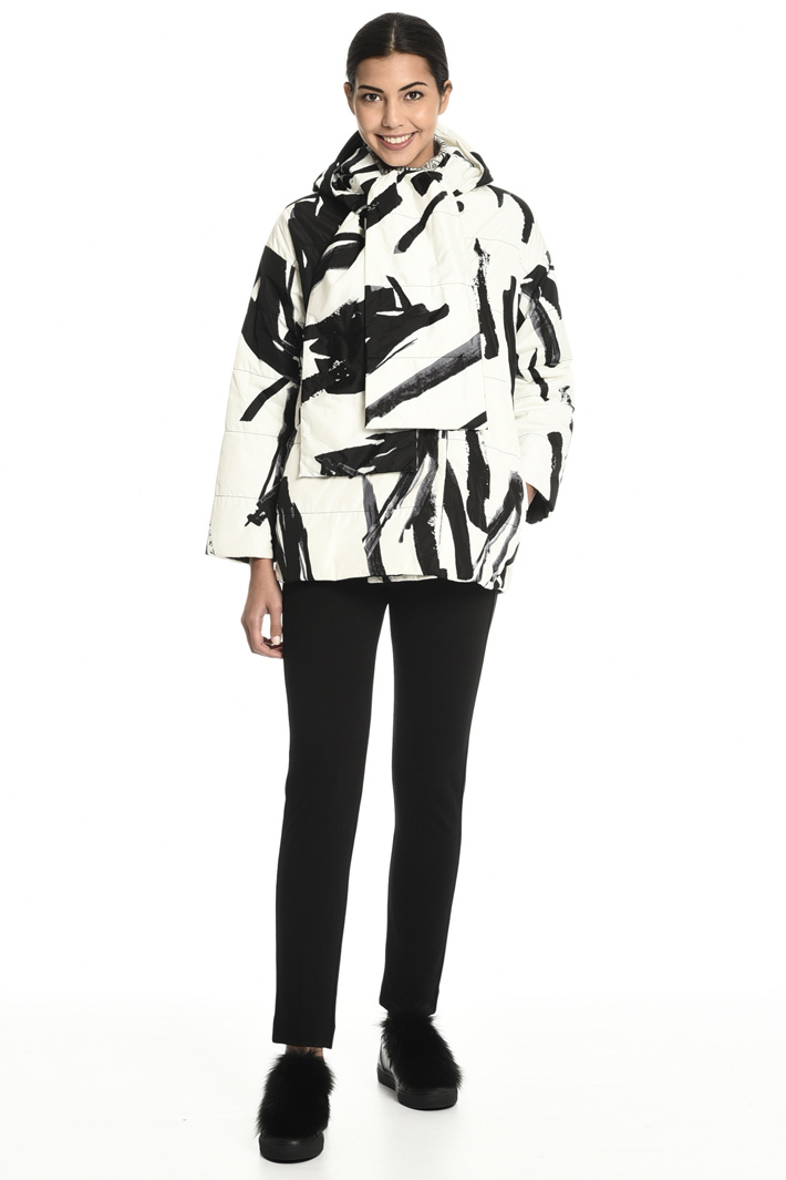 Puffer jacket with stole Intrend Puffer jacket with stole Intrend