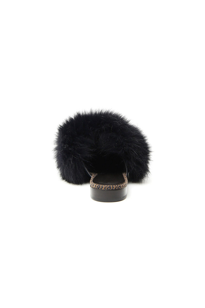 Fox fur sabot shoes Intrend Fox fur sabot shoes Intrend