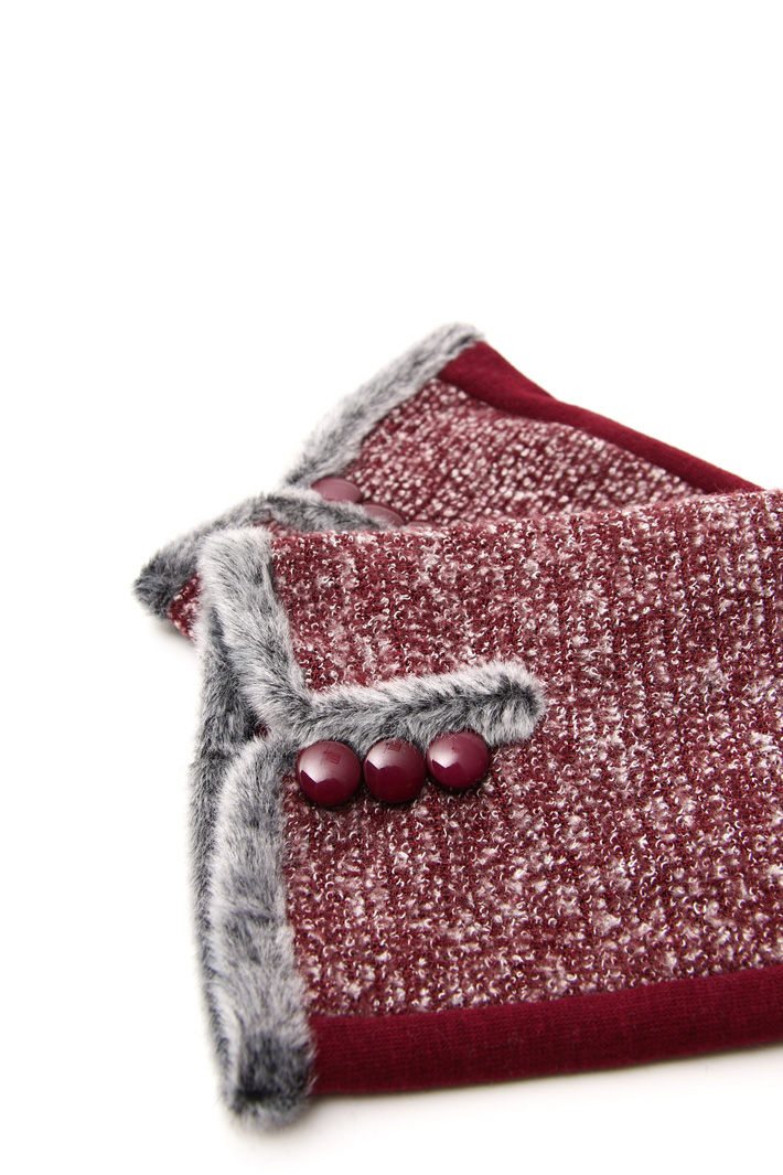 Gloves with bouclé panel Intrend Gloves with bouclé panel Intrend