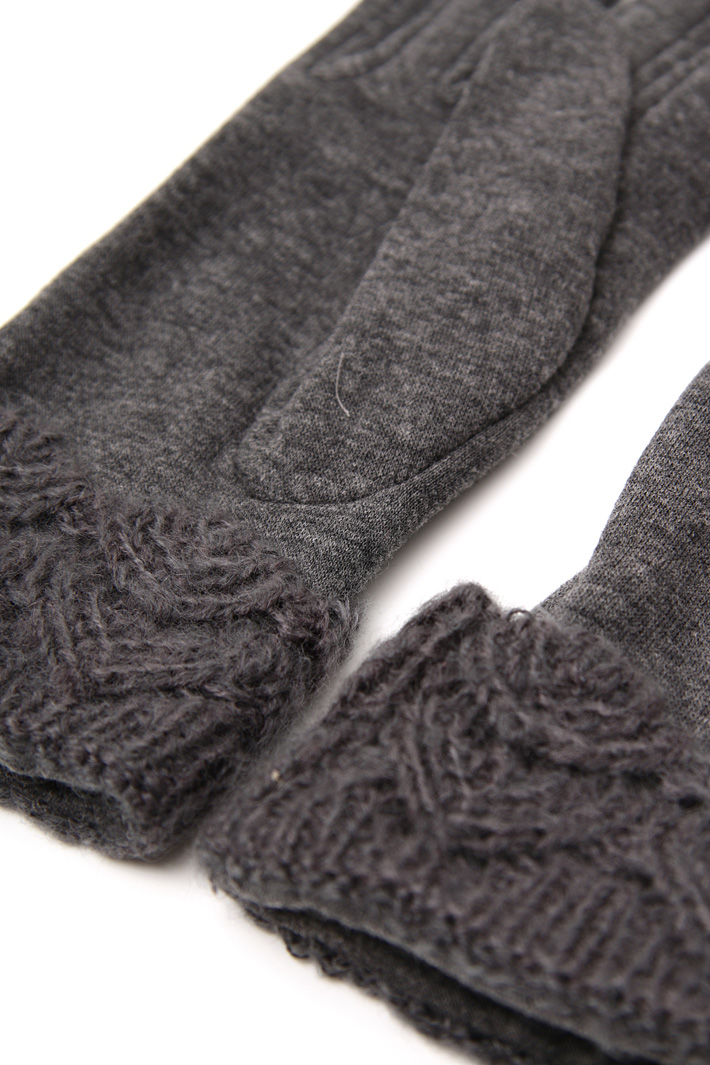 Gloves with knitted cuffs Intrend Gloves with knitted cuffs Intrend