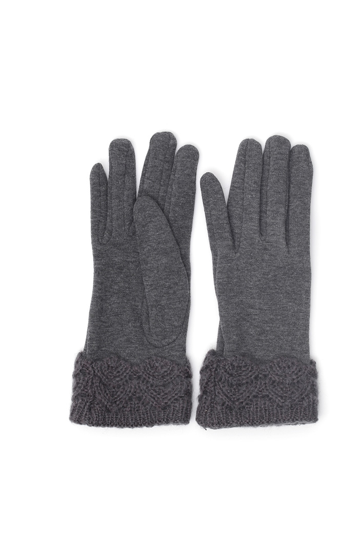 Gloves with knitted cuffs Intrend Gloves with knitted cuffs Intrend