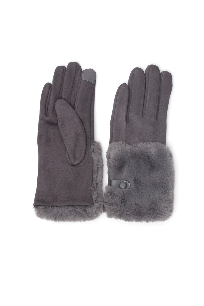 Gloves with fur insert Intrend Gloves with fur insert Intrend
