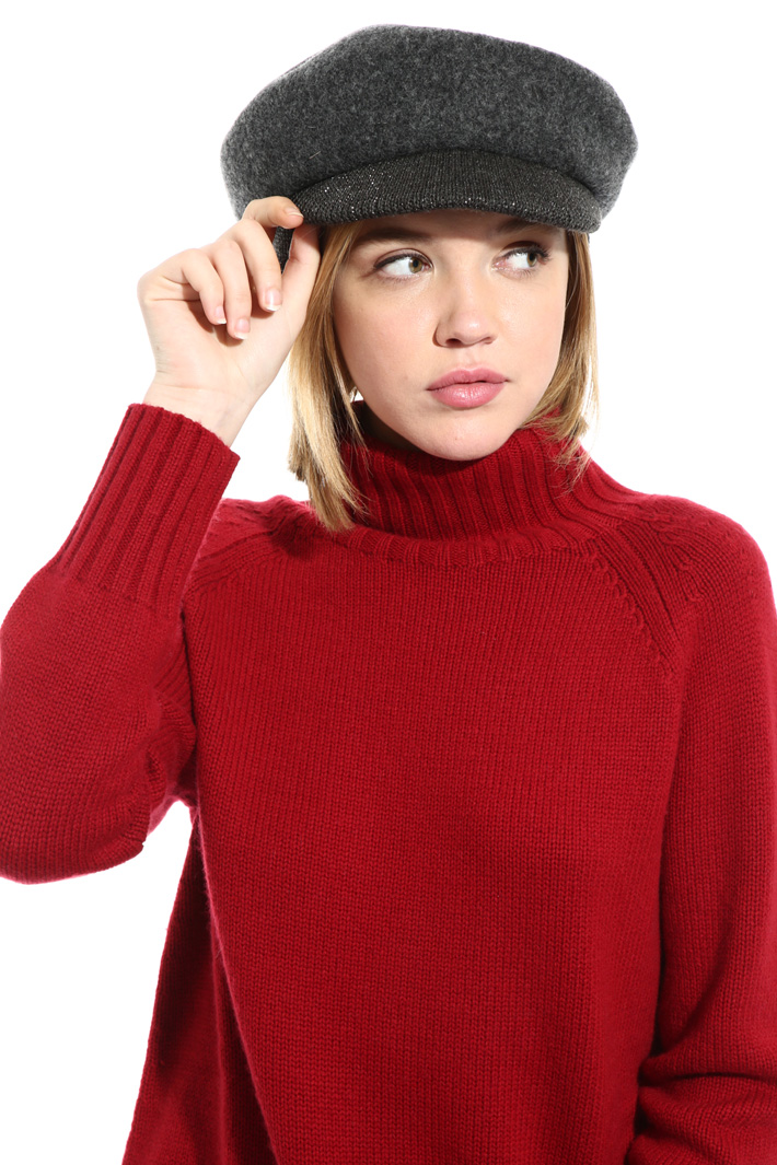 Wool hat with visor Intrend Wool hat with visor Intrend