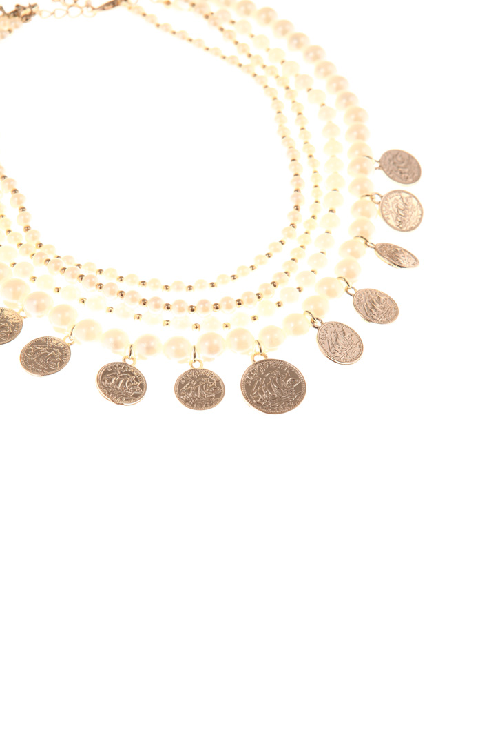 Metal and bead necklace Intrend Metal and bead necklace Intrend