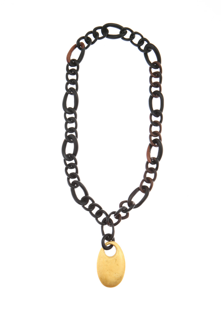 Wood necklace with pendant Intrend Wood necklace with pendant Intrend