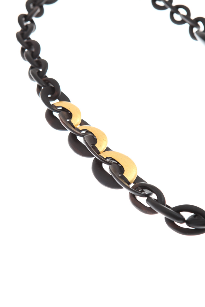 Ebony wood necklace Intrend Ebony wood necklace Intrend