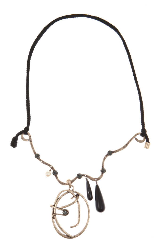 Rope and metal necklace Intrend Rope and metal necklace Intrend