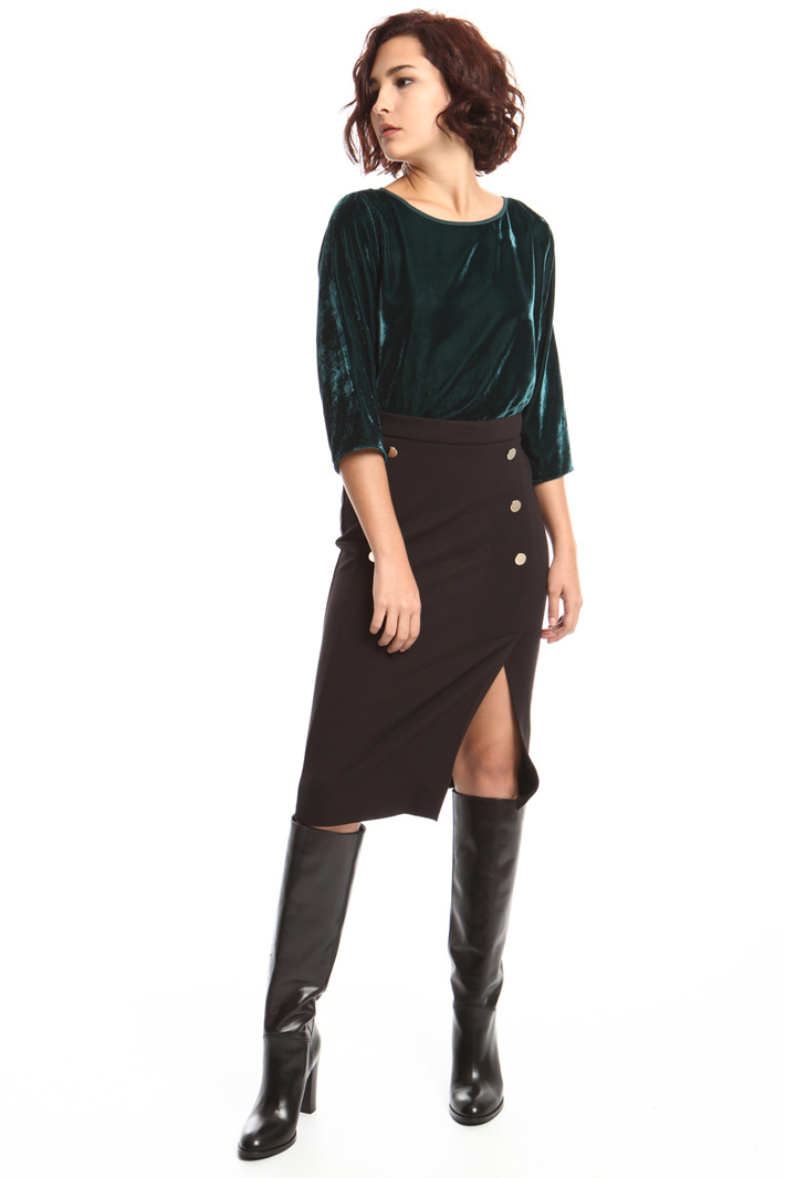 Buttoned jersey skirt Intrend Buttoned jersey skirt Intrend