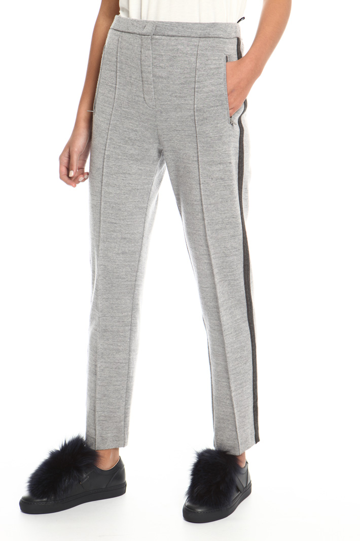 Wool and cotton blend trousers Intrend Wool and cotton blend trousers Intrend