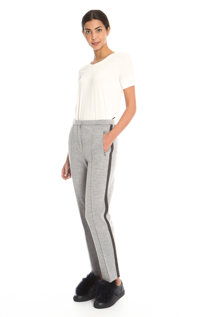 Wool and cotton blend trousers Intrend Wool and cotton blend trousers Intrend