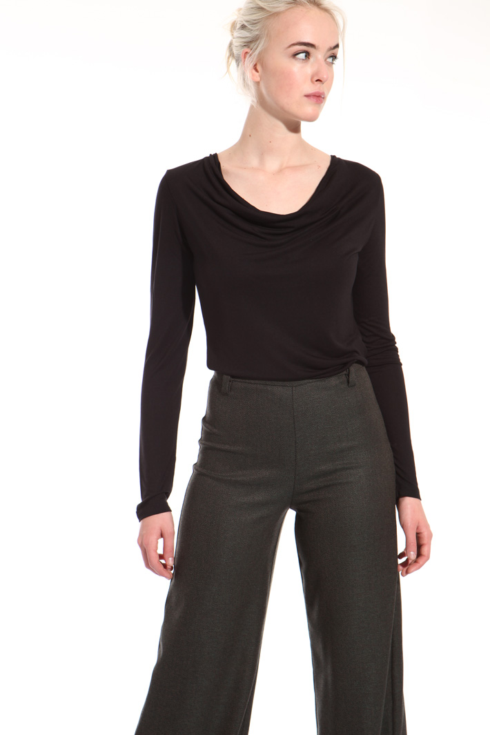 Draped collar top Intrend Draped collar top Intrend