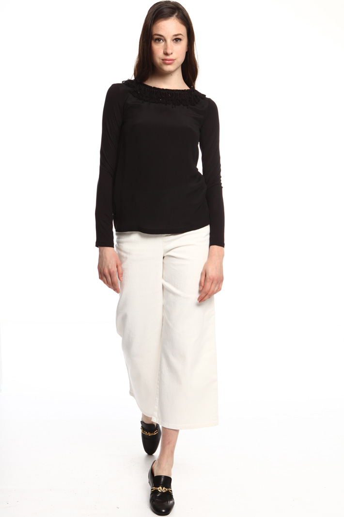 Silk and jersey sweater Intrend Silk and jersey sweater Intrend