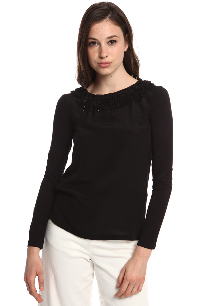 Silk and jersey sweater Intrend Silk and jersey sweater Intrend