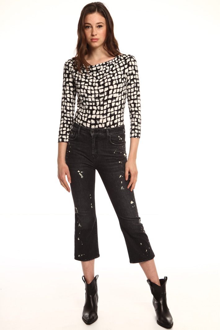 Draped collar top Intrend Draped collar top Intrend