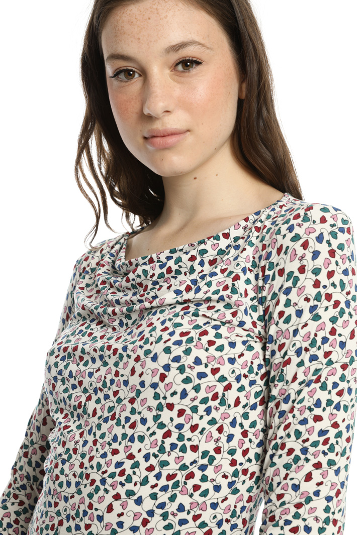 Draped collar top Intrend Draped collar top Intrend