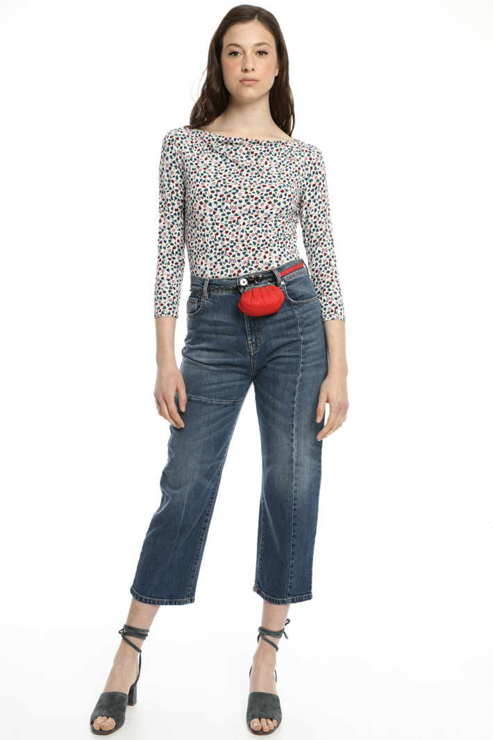 Draped collar top Intrend Draped collar top Intrend