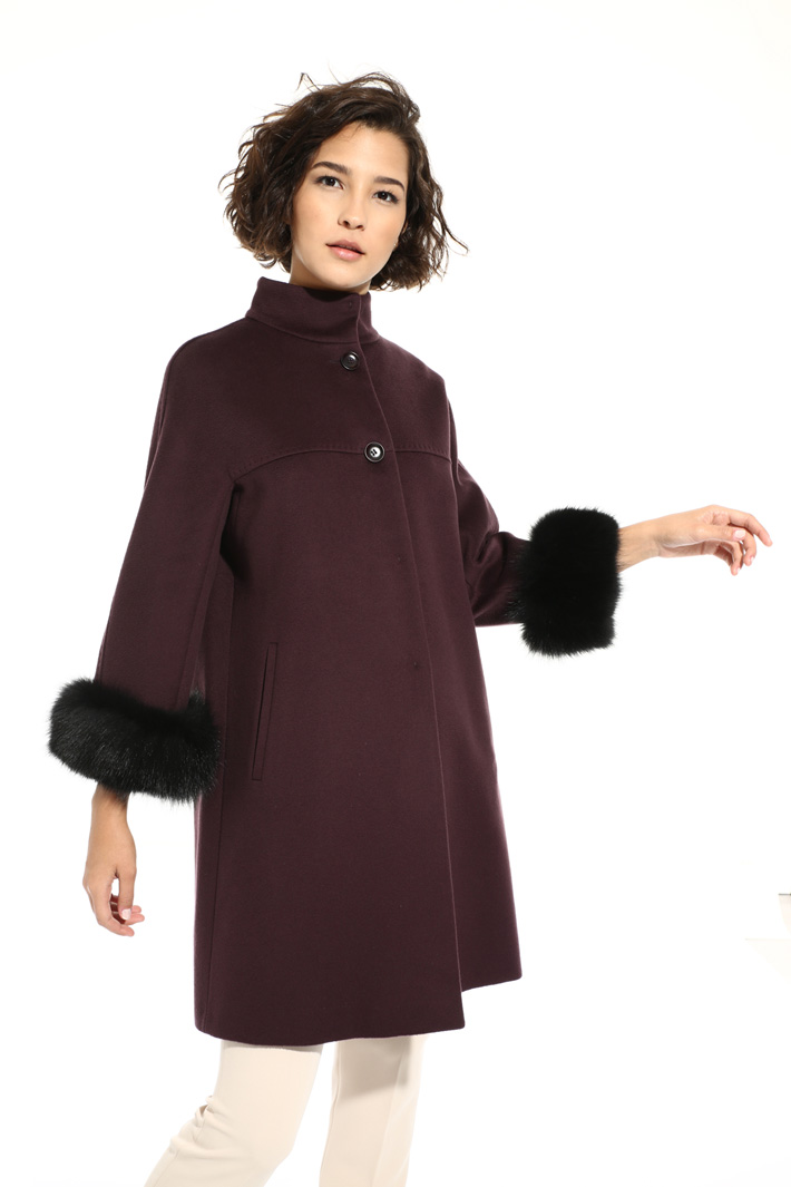Fox fur cuff coat Intrend Fox fur cuff coat Intrend