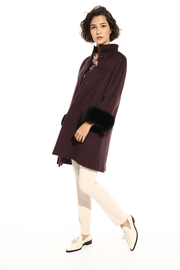 Fox fur cuff coat Intrend Fox fur cuff coat Intrend