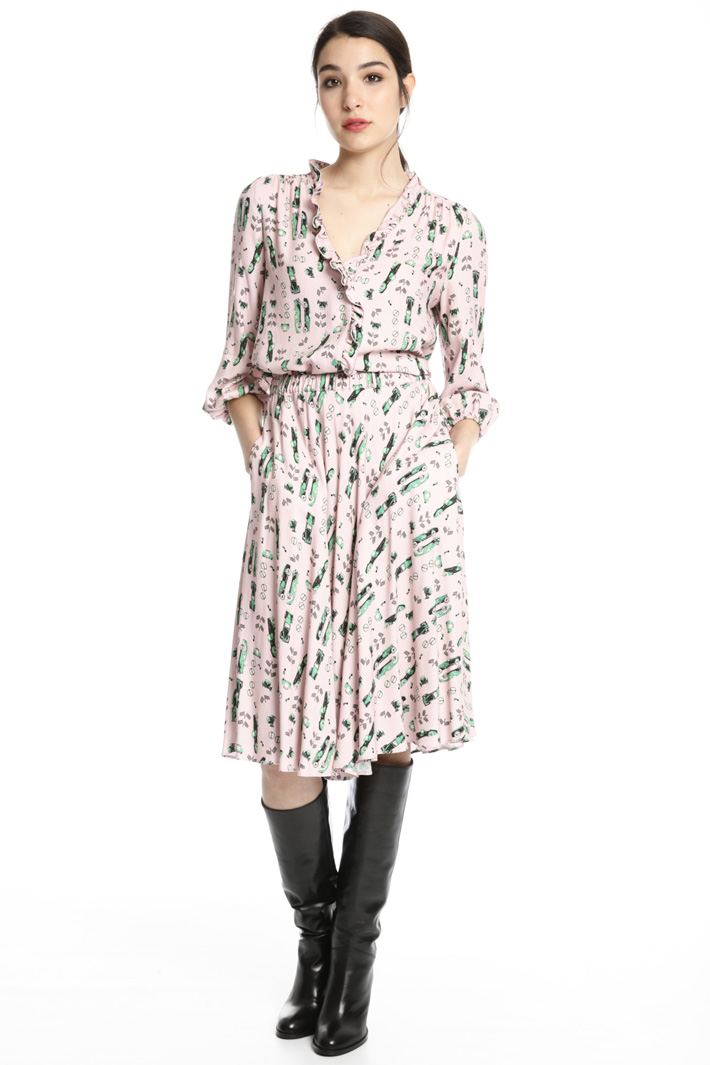 Flounced viscose skirt Intrend Flounced viscose skirt Intrend