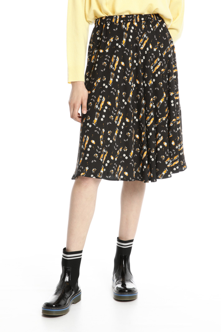 Flounced viscose skirt Intrend Flounced viscose skirt Intrend