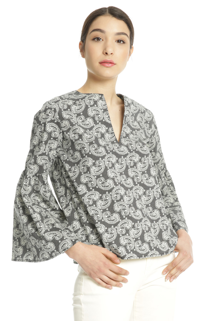 Cotton poplin blouse Intrend Cotton poplin blouse Intrend