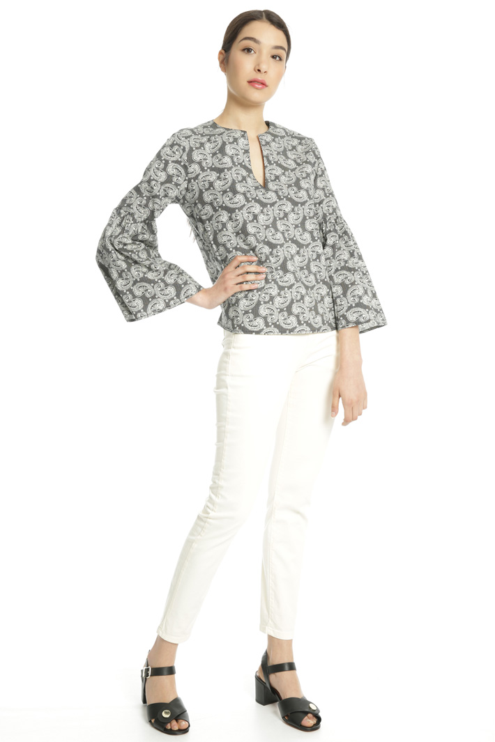 Cotton poplin blouse Intrend Cotton poplin blouse Intrend