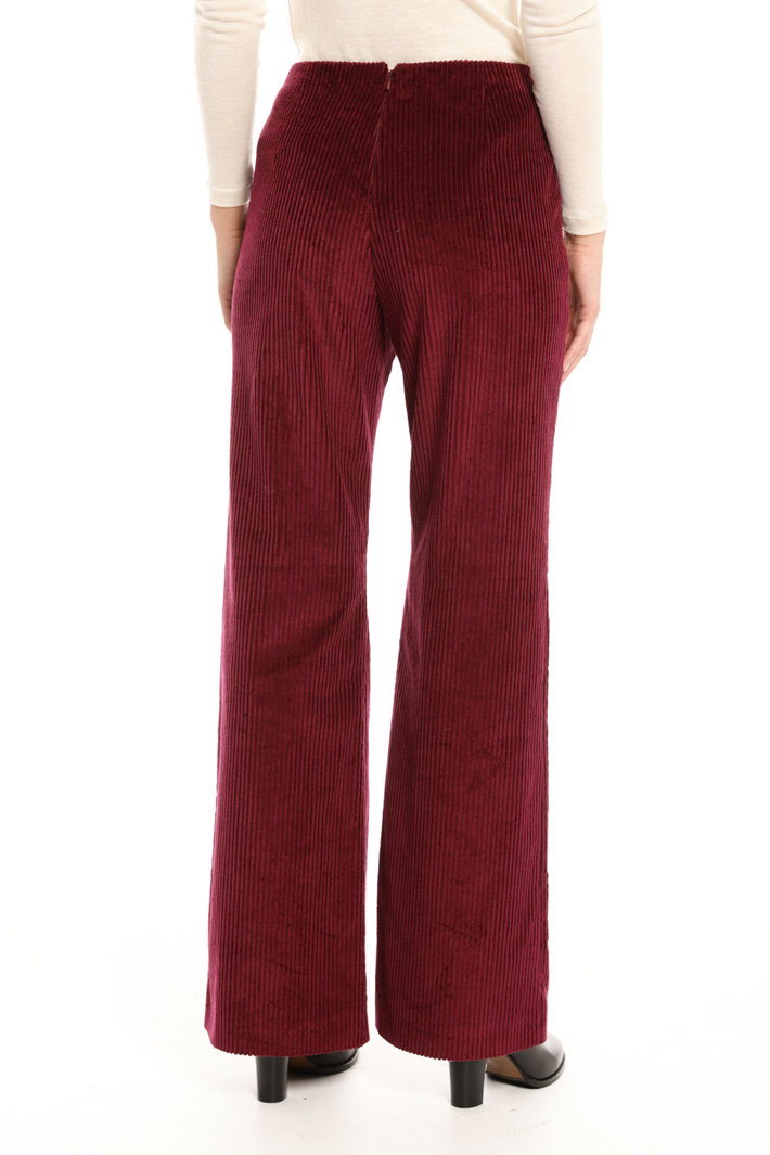 Ribbed palazzo trousers Intrend Ribbed palazzo trousers Intrend