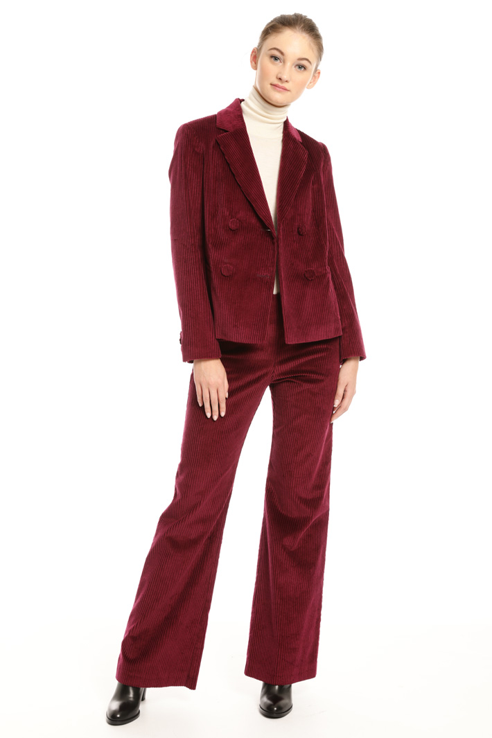 Ribbed palazzo trousers Intrend Ribbed palazzo trousers Intrend