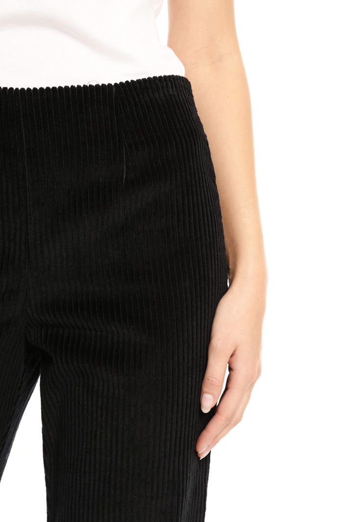 Ribbed palazzo trousers Intrend Ribbed palazzo trousers Intrend
