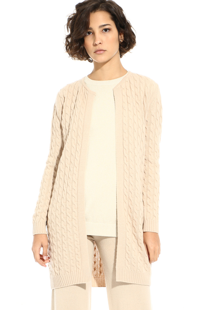 Braid knit cardigan Intrend Braid knit cardigan Intrend