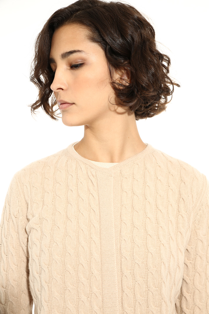 Braid knit cardigan Intrend Braid knit cardigan Intrend