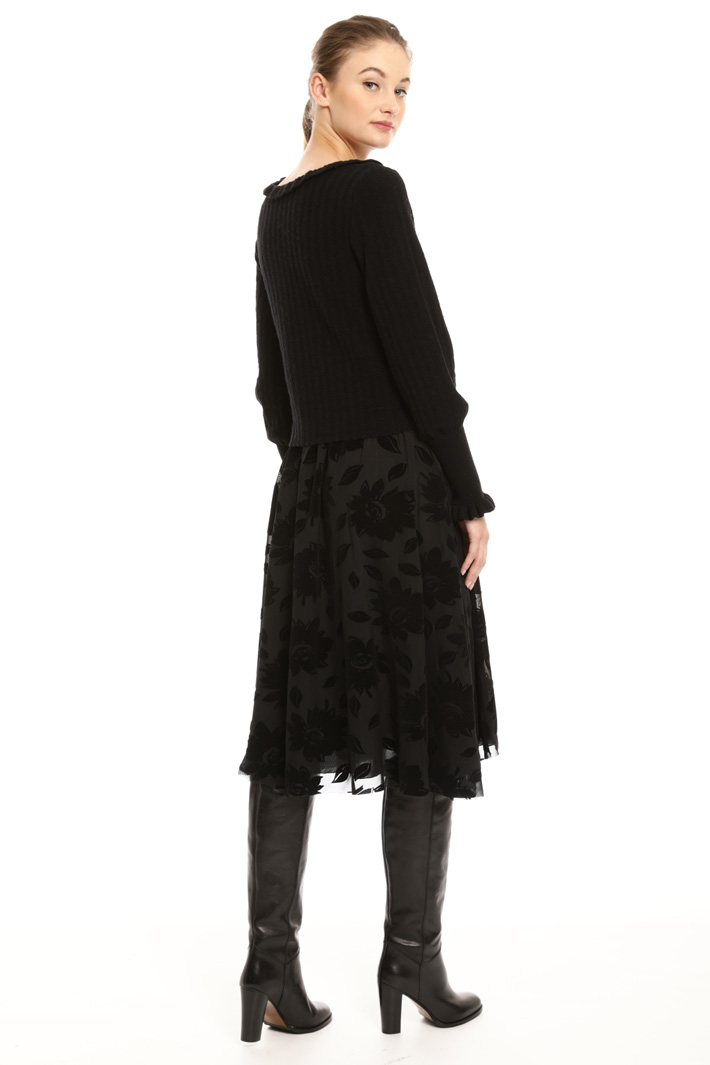 Flock print tulle dress Intrend Flock print tulle dress Intrend