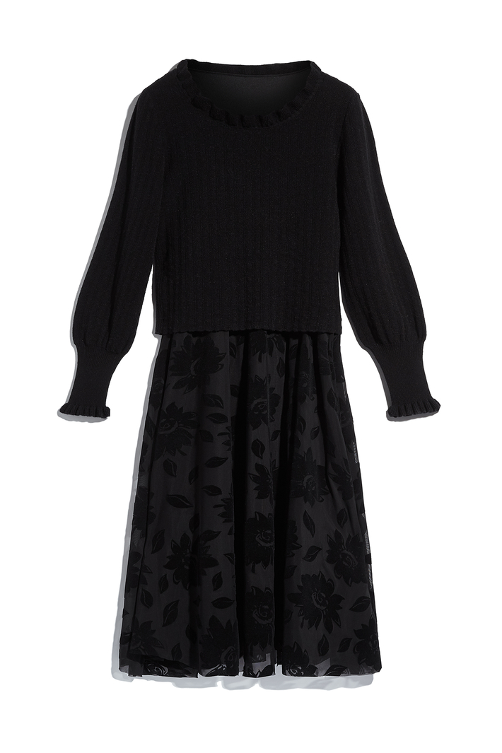 Flock print tulle dress Intrend Flock print tulle dress Intrend