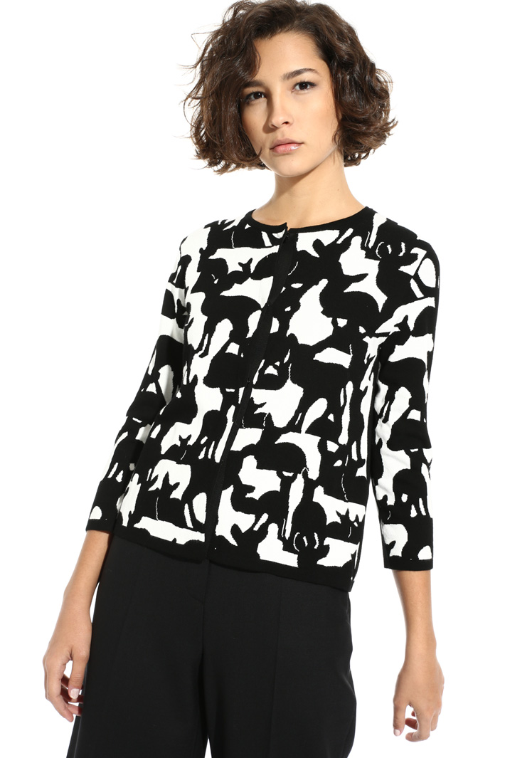Printed viscose cardigan Intrend Printed viscose cardigan Intrend