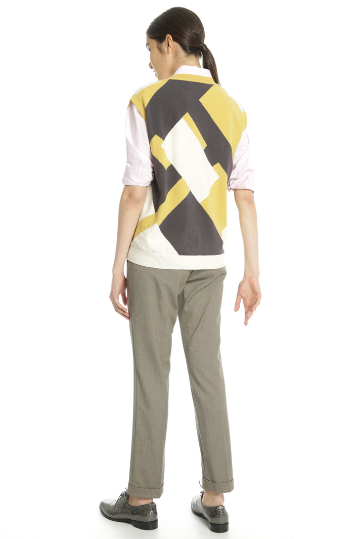 Geometrical intarsia vest Intrend Geometrical intarsia vest Intrend