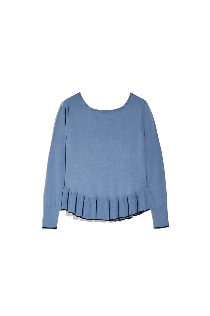 Ruffled hem sweater Intrend Ruffled hem sweater Intrend